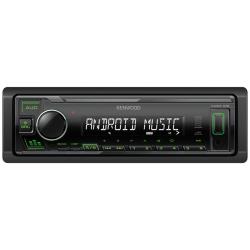 Автомагнитола KENWOOD KMM-105GY, черный / зеленый