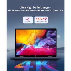 Ноутбук Ninkear N14 14-дюймовым сенсорным экраном IPS 4K Ultra HD I...