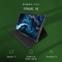 Планшет DIGMA PRO PRIME 18 11", 6ГБ, 128GB, 3G, LTE, Android 13 графит