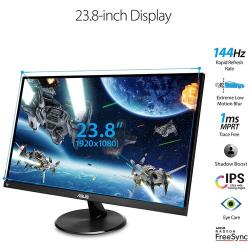 23.8" Монитор ASUS VP249QGR, 1920x1080, 144 Гц, IPS, черный