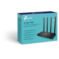 Беспроводной маршрутизатор TP-LINK Archer C80, 802.11ac, 1900(600+1300) Мбит / с, 2.4ГГц и 5ГГц, 4xGbLAN 1xGbWAN