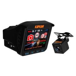 Видеорегистратор с радар-детектором CARCAM Комбо 3S, 2 камеры, GPS, ГЛОНАСС