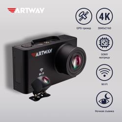 Видеорегистратор + Камера заднего вида + GPS-трекер ARTWAY AV-701 4K