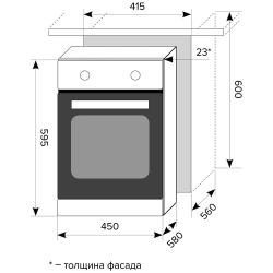 Электрический духовой шкаф LEX EDP 4571 BL