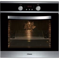 Электрический духовой шкаф Hansa встраиваемый BOEI64030077, 60 см, с грилем и улучшенной конвекцией, с быстрым нагревом, с таймером, двойное жаропрочное стекло