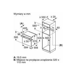 Духовой шкаф с добавлением пара Bosch HRA3340B0 (Serie 4  /  71 л  /  до 275 °C  /  Черное стекло  /  Гриль  /  Телескоп. напр. (x1)  /  A)