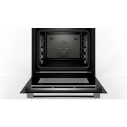 Электрический духовой шкаф с паром Bosch HSG636XS6, серебристый