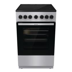 Электрическая кухонная плита Gorenje GEC5B41SG, 50 см, стеклокерамика, с электрической духовкой 62 л, таймер, электроподжиг, 9 режимов духовки, серая
