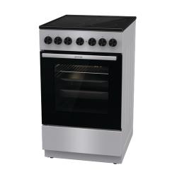Электрическая кухонная плита Gorenje GEC5B41SG, 50 см, стеклокерамика, с электрической духовкой 62 л, таймер, электроподжиг, 9 режимов духовки, серая