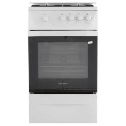 Плита Газовая Darina 1D1 GM 241 008 W белый / черный (стеклянная крышка) реш. чугун