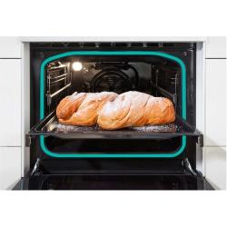 Комбинированная плита Gorenje GKS6C70WF, электрическая духовка, стеклянная крышка, чугун, Сенсорный программатор IconLED, белая