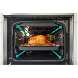 Комбинированная плита Gorenje GKS6C70WF, электрическая духовка, стеклянная крышка, чугун, Сенсорный программатор IconLED, белая