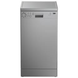 Узкая посудомоечная машина Beko DFS05W13S, 45 см, серебристый