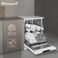 Посудомоечная машина Weissgauff DW 6025 (модификация 2024 года),3 года гарантии, 12 комплектов, 6 программ, полная защита от протечек AquaStop, половинная загрузка, дозагрузка посуды, таймер отсрочки запуска, А++