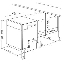 Встраиваемая посудомоечная машина Hotpoint PFT 834 X