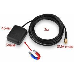 Антенна GPS+ГЛОНАСС TDS TS-CAA48 авто (SMA, 28дБ, 3м)