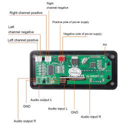 Проигрыватель с усилителем 2х25Вт, MP3 декодер, плата Bluetooth 5.0