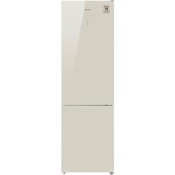 Отдельностоящий холодильник с инвертором Weissgauff WRK 2000 D Full NoFrost Inverter Beige Glass