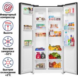 Холодильник Side by Side Maunfeld MFF177NFBE