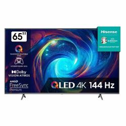 65" Телевизор HISENSE 65E7KQ PRO, QLED Smart TV, DLED, 3840?2160, 120Гц  /  144Гц (VRR), серый
