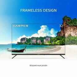 Телевизор HARPER 32R750TS, SMART (Яндекс ТВ), черный
