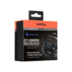 Беспроводные BLUETOOTH наушники Nobby Expert T-110, NBE-BH-50-01, BT 5.0, пластик, белый