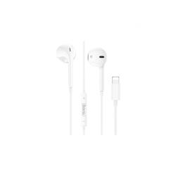 Наушники M80, Lightning Original series earphones, HOCO, с микрофоном, белые