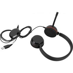 Компьютерная гарнитура Jabra EVOLVE 20 MS Stereo USB-А, черный
