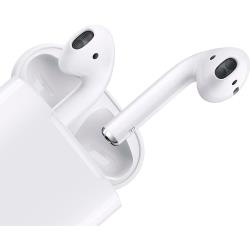 Беспроводные наушники Apple AirPods 2(A2032 / A2031 / A1602) , белый кейс с проводной зарядкой