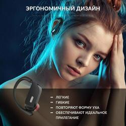 Беспроводные наушники, гарнитура bluetooth 5 (блютуз) с микрофоном для телефона