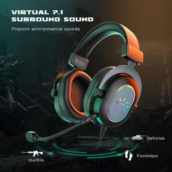 Игровая гарнитура Fifine H6 Gaming Headsets (полноразмерные игровые наушники, гарнитура для PC, PS, XBOX, с RGB подсветкой, Black)