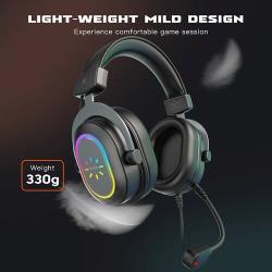 Игровая гарнитура Fifine H6 Gaming Headsets (полноразмерные игровые наушники, гарнитура для PC, PS, XBOX, с RGB подсветкой, Black)