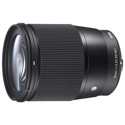 Объектив Sigma AF 16mm f / 1.4 DC DN Contemporary Micro 4 / 3, черный