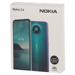 Смартфон Nokia 3.4 3 / 64 ГБ, 2 SIM, синий