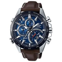 Наручные часы CASIO мужские Edifice EQB-501XBL-2A кварцевые, уведомление о сообщениях, будильник, настройка времени с помощью приложения, хронограф, тахиметр, секундомер, водонепроницаемые, индикатор запаса хода, подсветка стрелок