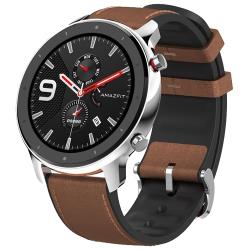 Умные часы Amazfit GTR 47 mm stainless steel case, leather strap