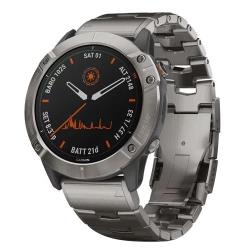 Умные часы Garmin Fenix 6X Pro Solar титановый с титановым браслетом