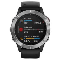 Умные часы Garmin Fenix 6 GPS, серебристый / черный
