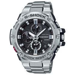 Наручные часы CASIO мужские G-Shock GST-B100D-1A кварцевые, будильник, хронограф, секундомер, таймер обратного отсчета, водонепроницаемые, противоударные, индикатор запаса хода, подсветка стрелок