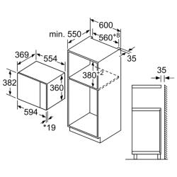 Микроволновая печь встраиваемая Bosch BFL554MB0  /  BFL554MS0  /  BFL554MW0