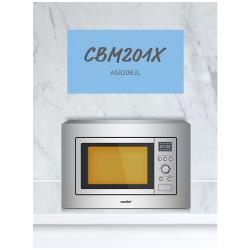 Встраиваемая микроволновая печь Comfee CBM201X, 800 Вт, гриль, дисплей, таймер, нержавеющая сталь