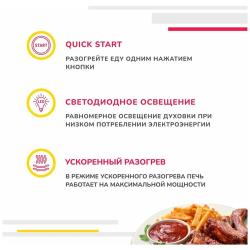 Встраиваемая микроволновая печь Simfer MD2210, 20 литров, 1080 Вт, Нержавеющая сталь