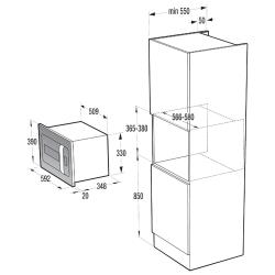 Микроволновая печь встраиваемая Gorenje BM235ORAB, черный