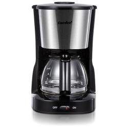 Кофеварка капельная Comfee CF-СМ2501, 600 Вт, стеклянный кувшин 650 мл, поддержание температуры, противокапельная система, нерж сталь / черный пластик