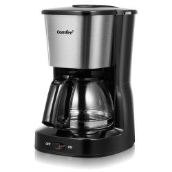 Кофеварка капельная Comfee CF-СМ2501, 600 Вт, стеклянный кувшин 650 мл, поддержание температуры, противокапельная система, нерж сталь / черный пластик