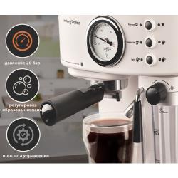 Linnberg  /  Кофеварка (кофемашина) рожковая Linnberg Coffee, давление - 20 бар, эспрессо, капучино и лате
