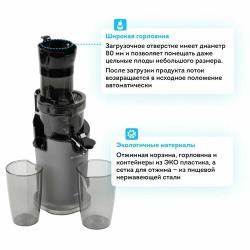 Соковыжималка шнековая электрическая, для цитрусов, зелени, орехового молока и овощей RAWMID Greenery RGJ-04