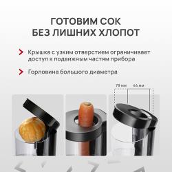 Соковыжималка электрическая шнековая Atvel PowerTwist J7 Black 75603 чёрный