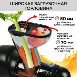 GFGRIL Соковыжималка шнековая 2 в 1 GF-J30, широкая загрузочная горловина, приготовление сорбета, система легкой очистки EasyClean