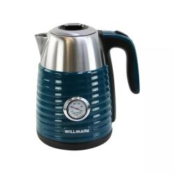 Электрический чайник WILLMARK WEK-1738PST с термометром, 1.7 л, 2200 Вт, смотровое окошко